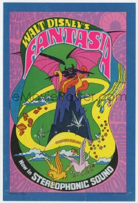 9m135 FANTASIA herald R1970 Disney classic musical, great psychedelic fantasy artwork!