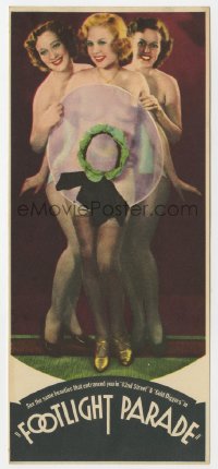 9m146 FOOTLIGHT PARADE herald 1933 wonderful different image of three sexy near-naked showgirls!
