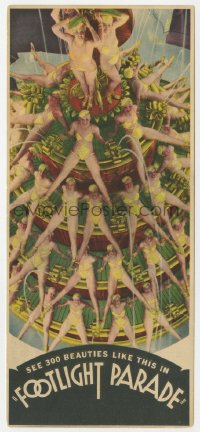 9m147 FOOTLIGHT PARADE herald 1933 wonderful different image with showgirls in production number!