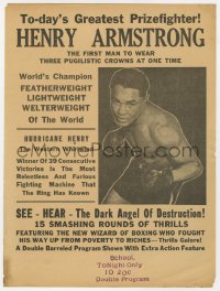 9m159 HENRY ARMSTRONG herald 1940s see & hear The Dark Angel of Destruction, world champion boxing!