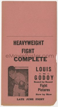 9m170 JOE LOUIS VS ARTURO GODOY herald 1940 boxing match, round by round, blow by blow!
