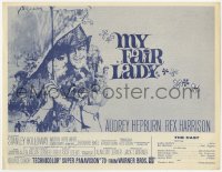 9m187 MY FAIR LADY herald 1964 classic art of Audrey Hepburn & Rex Harrison by Bob Peak!
