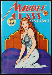 9m083 MIDDLE CLASS FANTASIES #1 underground comix 1973 Jerry Lane cover art of Rita Hayworth!