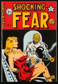 9m092 SHOCKING FEAR #1 underground comix 1982 EC Comics homage cover art by Mark Counts!