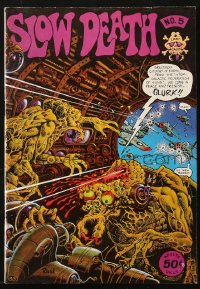 9m093 SLOW DEATH #5 underground comix 1973 Rand EC Comics homage cover art, Dave Sheridan