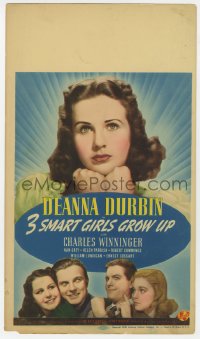 9m010 THREE SMART GIRLS GROW UP mini WC 1939 Deanna Durbin, Nan Grey, Helen Parrish, Bob Cummings!