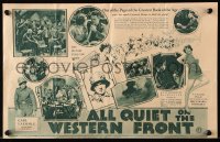9m104 ALL QUIET ON THE WESTERN FRONT herald 1930 Lewis Milestone World War I Best Picture winner!