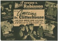 9m105 AMAZING DR. CLITTERHOUSE herald 1938 Edward G. Robinson, Humphrey Bogart, Claire Trevor
