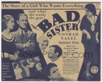 9m107 BAD SISTER herald 1931 early Bette Davis, Humphrey Bogart billed but not shown, ultra rare!