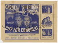 9m120 CITY FOR CONQUEST herald 1940 boxer James Cagney & beautiful Ann Sheridan in New York, rare!