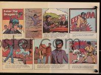 9m132 ENTER THE DRAGON herald 1973 Bruce Lee kung fu classic, cool comic strip style art!