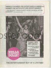 9m158 HELLO DOLLY herald 1970 Gene Kelly, many images of of Barbra Streisand & Walter Matthau!