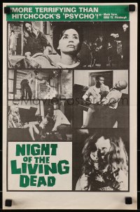 9m190 NIGHT OF THE LIVING DEAD herald 1968 George Romero classic, $50,000 life insurance policy!