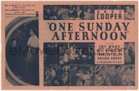 9m192 ONE SUNDAY AFTERNOON herald 1933 romantic images of Gary Cooper & beautiful Fay Wray!