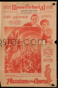 9m196 PHANTOM OF THE OPERA herald 1925 Lon Chaney Sr. in the classic silent Universal horror!