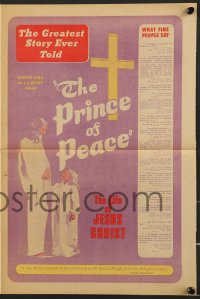 9m197 PRINCE OF PEACE herald 1950 Kroger Babb's life of Jesus Christ with 6 year old Ginger Prince!