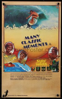 9p039 MANY CLASSIC MOMENTS Aust special poster 1978 surfing, wacky Surf Wars cartoon as well!