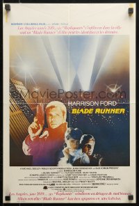 9p353 BLADE RUNNER Belgian 1982 Ridley Scott sci-fi classic, different art of Harrison Ford!