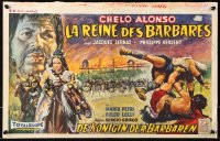 9p377 HUNS Belgian 1962 Sergio Grieco's La Regina dei tartari, artwork of Chelo Alonso & cast!