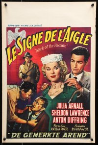 9p387 MARK OF THE PHOENIX Belgian 1958 Julia Arnall, Sheldon Lawrence, Anton Diffring, film noir!