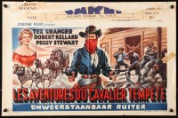 9p417 TEX GRANGER Belgian R1960s Robert Kellard western serial action, cool artwork!