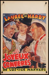 9p418 THEM THAR HILLS Belgian R1950s great different art of wacky Laurel & Hardy + Mae Busch!