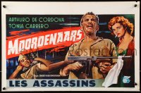 9p425 VIOLENT & THE DAMNED Belgian 1962 Maos Sangrentas, Arturo de Cordova, escape now or die!