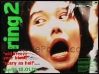 9p235 RING 2 advance British quad 2001 Miki Nakatani, Hitomi Sato, cool image of frightened girl!
