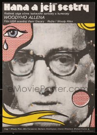 9p029 HANNAH & HER SISTERS Czech 12x17 1988 different Grygar art of director & star Woody Allen!