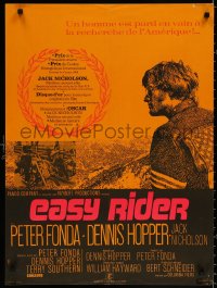 9p453 EASY RIDER French 23x31 R1980s Peter Fonda, motorcycle biker classic directed by Dennis Hopper