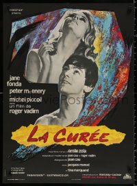 9p455 GAME IS OVER French 23x32 1966 Roger Vadim's La Curee, Jane Fonda, Peter McEnery!