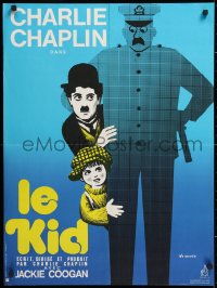 9p464 KID French 23x31 R1970s different Leo Kouper artwork of Charlie Chaplin & Jackie Coogan!