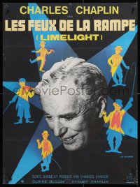 9p469 LIMELIGHT French 23x31 R1970s Charlie Chaplin art & close-up by Kouper & Boumendil