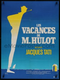 9p474 MR. HULOT'S HOLIDAY French 23x31 R1970s Jacques Tati, Les vacances de Monsieur Hulot!