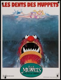 9p434 MUPPETS GO HOLLYWOOD Jaws parody style French 23x31 1980 Jim Henson, completely different!