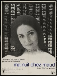 9p476 MY NIGHT AT MAUD'S French 24x32 1969 Eric Rohmer's Ma nuit chez Maud, Francoise Fabian!