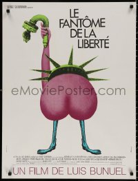 9p479 PHANTOM OF LIBERTY French 23x31 1984 Luis Bunuel, outrageous erotic Statue of Liberty art!