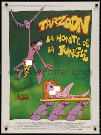 9p487 SHAME OF THE JUNGLE French 23x30 1978 sexy Tarzan spoof, wacky cartoon artwork!