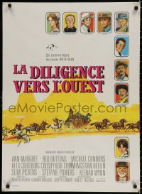 9p494 STAGECOACH French 23x32 1966 Ann-Margret, Buttons, Crosby, Tealdi d'apres Norman Rockwell!