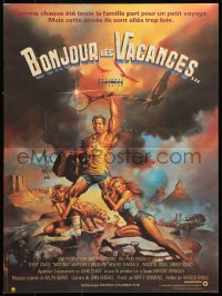 9p519 NATIONAL LAMPOON'S VACATION French 15x21 1983 art of Chevy Chase, Brinkley & D'Angelo by Vallejo!