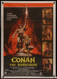 9p011 CONAN THE BARBARIAN Indian 1982 Arnold Schwarzenegger & sexy Sandahl Bergman by Casaro!