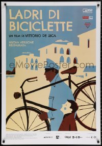 9p638 BICYCLE THIEF Italian 1sh R2019 Vittorio De Sica's classic Ladri di biciclette, Ayestaran art!