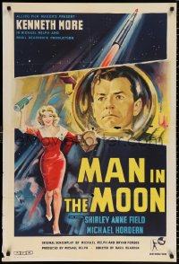 9p643 MAN IN THE MOON Italian 1sh 1961 Kenneth More, Shirley Anne Field, sci-fi art by Longi!