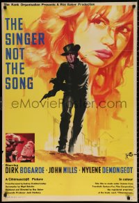 9p644 SINGER NOT THE SONG Italian 1sh 1961 Dirk Bogarde, John Mills & beautiful Mylene Demongeot!