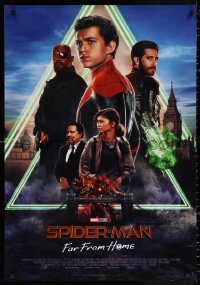 9p646 SPIDER-MAN: FAR FROM HOME Italian 1sh 2019 Marvel Comics, completely different montage!