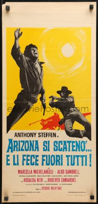 9p654 ARIZONA COLT RETURNS Italian locandina 1970 spaghetti western, Anthony Steffen in gunfight!