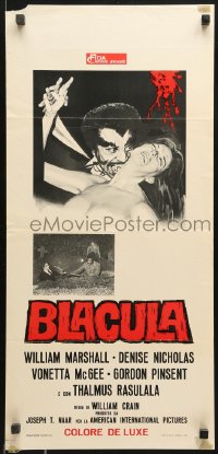 9p660 BLACULA Italian locandina 1973 black vampire William Marshall is deadlier than Dracula!