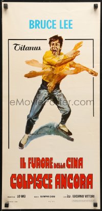 9p675 FISTS OF FURY Italian locandina 1973 great Bruce Lee action kung fu art!