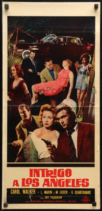 9p689 INTRIGUE IN LOS ANGELES Italian locandina 1966 completely different cast images!