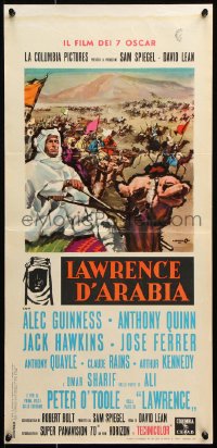 9p698 LAWRENCE OF ARABIA Italian locandina 1963 Lean, Angelo Cesselon art of Peter O'Toole!